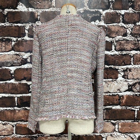 Halogen Jacket Blazer Womens Large Pink Full Zip Snap Pockets - Picture 12 of 17